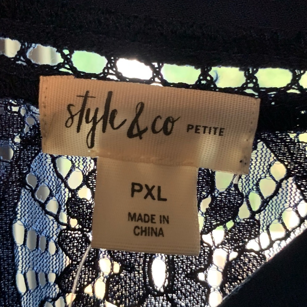 NWT Style&Co.- Womens size PXL, navy boho dress, 2 piece. NWT. Never worn. - Picture 7 of 10